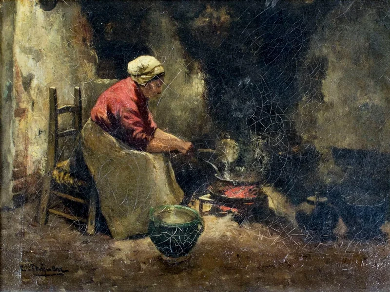 1867-Carolus Johannes Thijsen - Vecchia che cucina